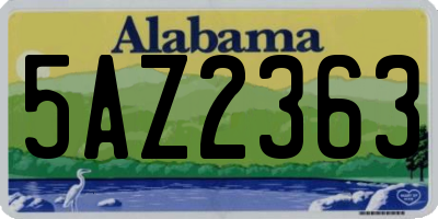 AL license plate 5AZ2363