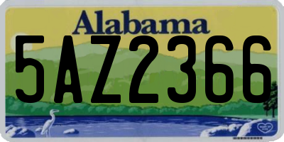 AL license plate 5AZ2366