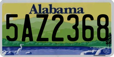AL license plate 5AZ2368