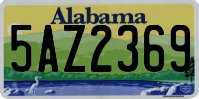 AL license plate 5AZ2369