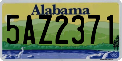 AL license plate 5AZ2371