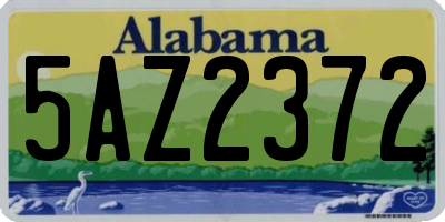 AL license plate 5AZ2372