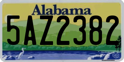 AL license plate 5AZ2382