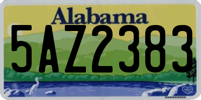 AL license plate 5AZ2383
