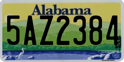 AL license plate 5AZ2384