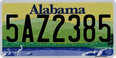 AL license plate 5AZ2385