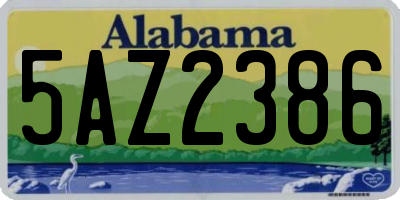 AL license plate 5AZ2386
