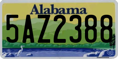 AL license plate 5AZ2388