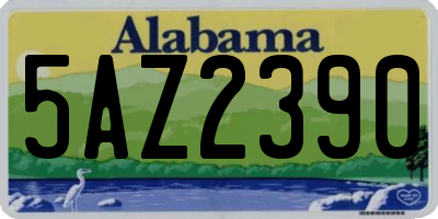 AL license plate 5AZ2390