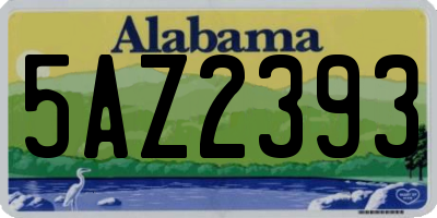 AL license plate 5AZ2393