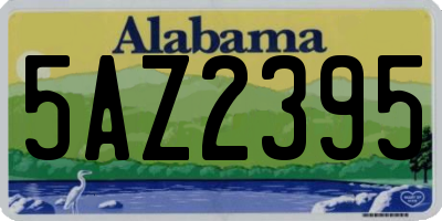 AL license plate 5AZ2395