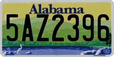 AL license plate 5AZ2396
