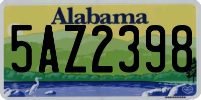 AL license plate 5AZ2398
