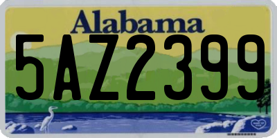 AL license plate 5AZ2399
