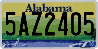 AL license plate 5AZ2405