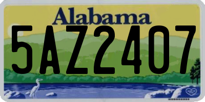 AL license plate 5AZ2407