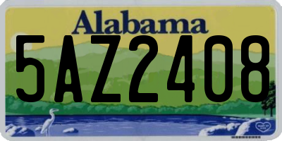 AL license plate 5AZ2408