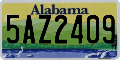 AL license plate 5AZ2409
