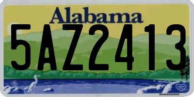 AL license plate 5AZ2413