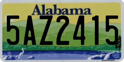 AL license plate 5AZ2415