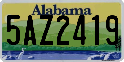 AL license plate 5AZ2419