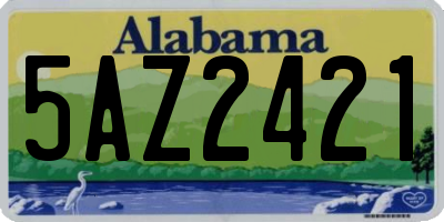 AL license plate 5AZ2421