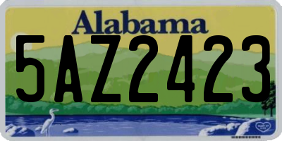 AL license plate 5AZ2423