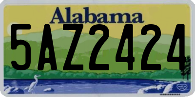 AL license plate 5AZ2424