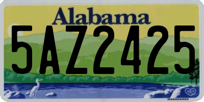 AL license plate 5AZ2425