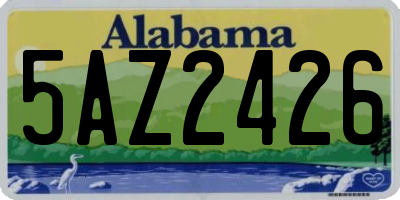 AL license plate 5AZ2426