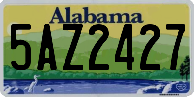 AL license plate 5AZ2427