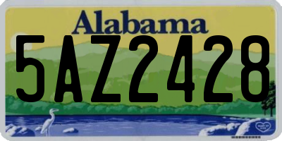 AL license plate 5AZ2428