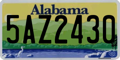 AL license plate 5AZ2430
