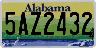 AL license plate 5AZ2432