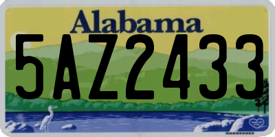 AL license plate 5AZ2433