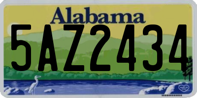 AL license plate 5AZ2434