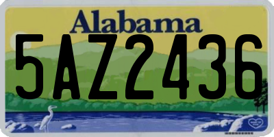 AL license plate 5AZ2436