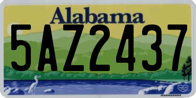 AL license plate 5AZ2437