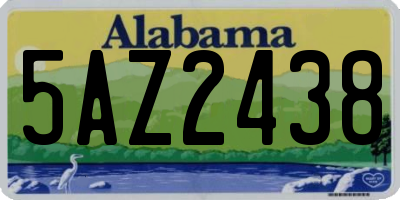 AL license plate 5AZ2438