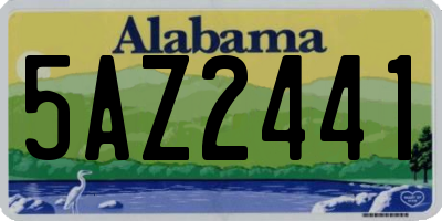AL license plate 5AZ2441