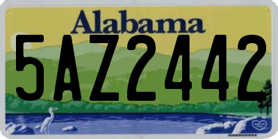 AL license plate 5AZ2442