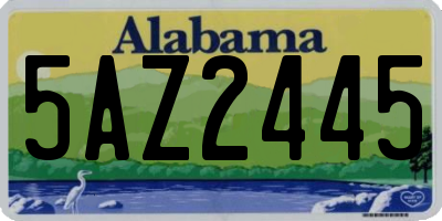 AL license plate 5AZ2445