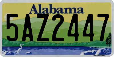 AL license plate 5AZ2447