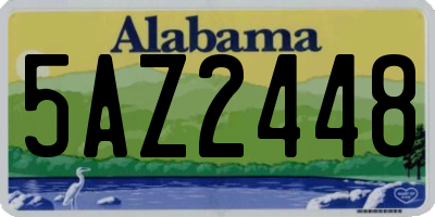 AL license plate 5AZ2448