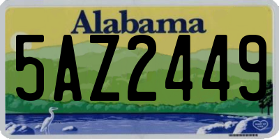 AL license plate 5AZ2449