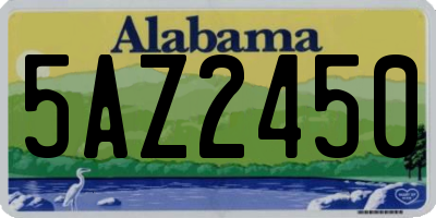 AL license plate 5AZ2450