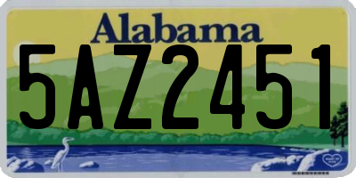 AL license plate 5AZ2451