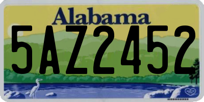 AL license plate 5AZ2452
