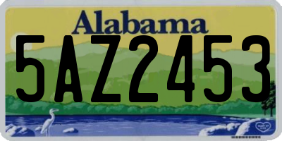 AL license plate 5AZ2453