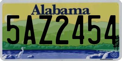 AL license plate 5AZ2454
